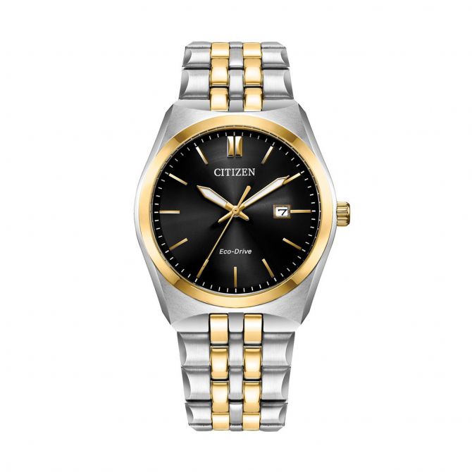 Citizen Corso 40mm Men's Watch, Black and Yellow Gold Tone Dial