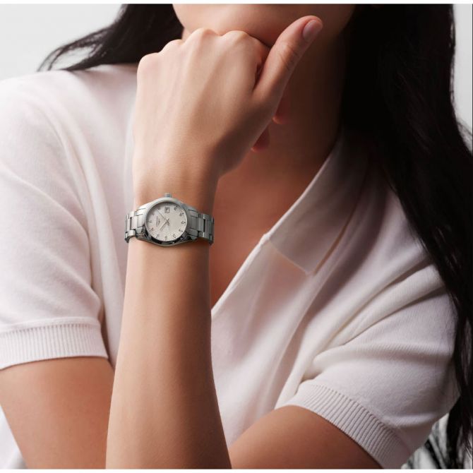 Longines ladies watches mother of pearl best sale