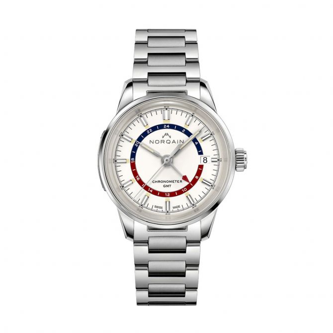 Norqain Freedom 60 GMT 40mm Watch, White Dial