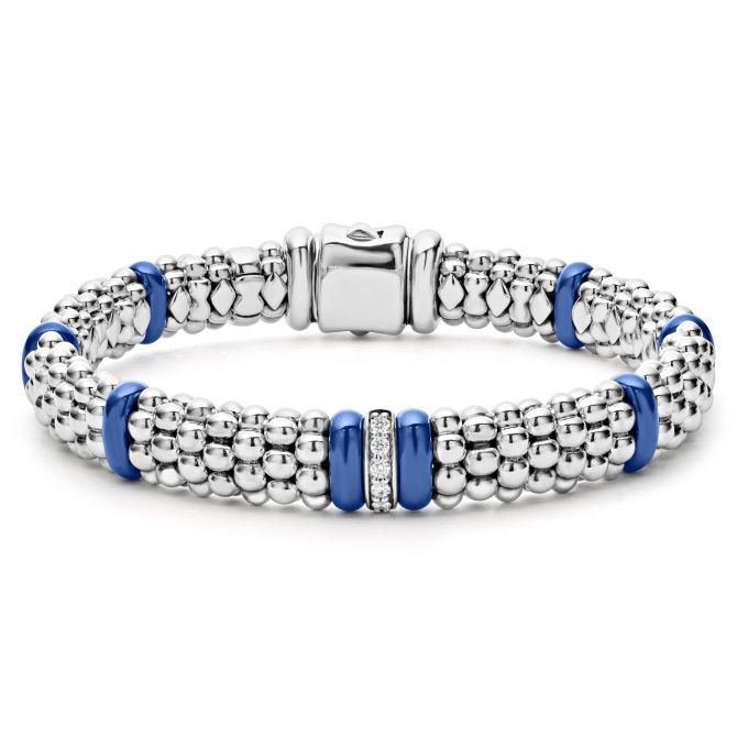 LAGOS Blue Caviar Single Station Diamond & Ceramic Bracelet