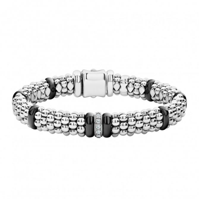 Lagos Black Caviar Diamond Bracelet