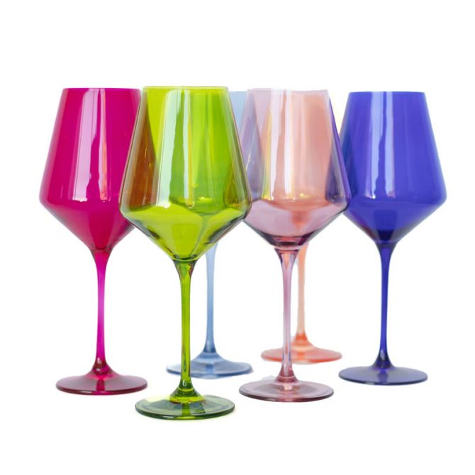 Estelle Colored Champagne Flute - Set of 6 {Iridescent}