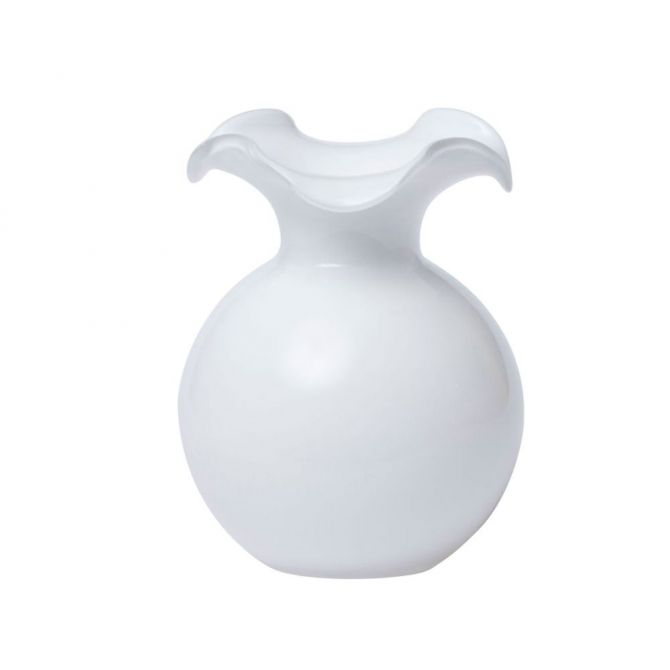 Vietri Hibiscus White Vase