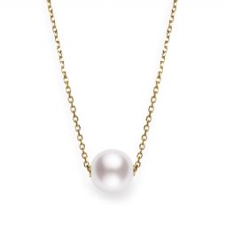 Image for Mikimoto Akoya Single Pearl Pendant in Yellow Gold, 18"