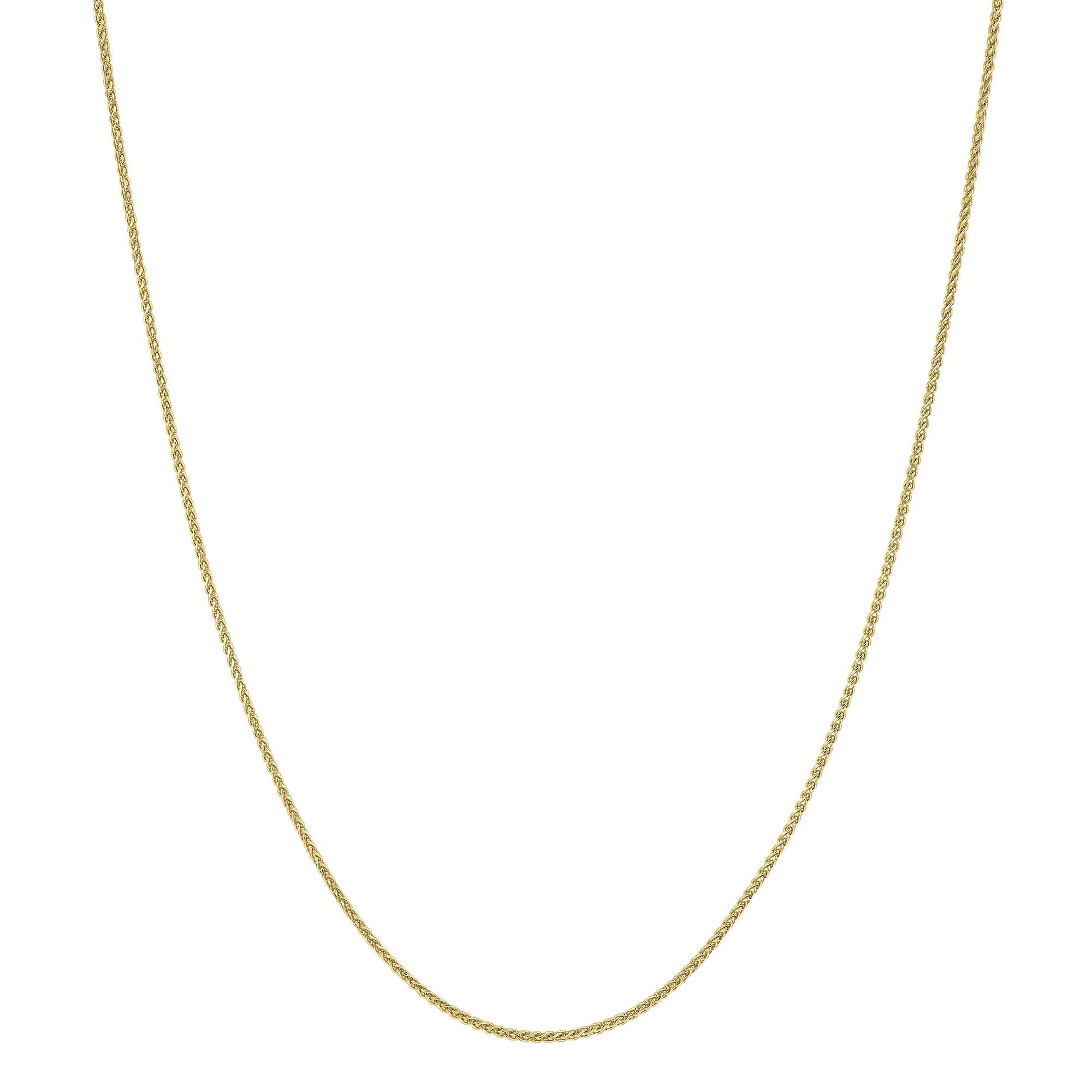 Yellow Gold 1 mm Wheat Chain, 20