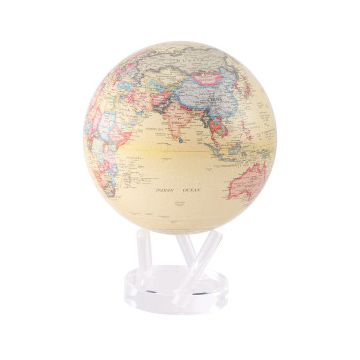 Mova Antique Beige Globe with Acrylic Base, 8.5"