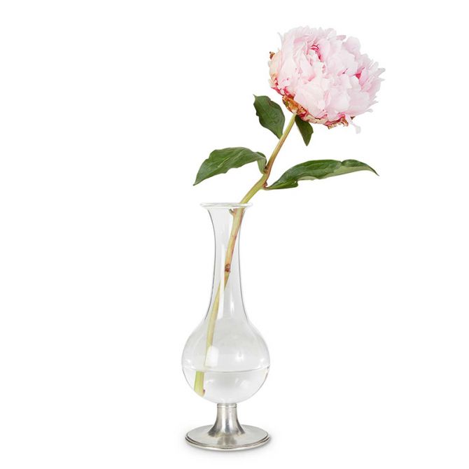 Match Pewter Footed Glass Vase