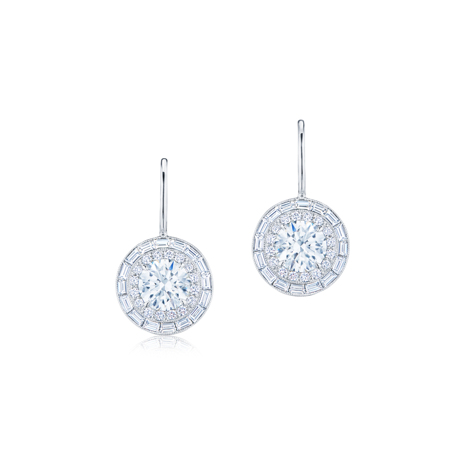 Kwiat Diamond Silhouette Drop Earrings in White Gold & Platinum ...