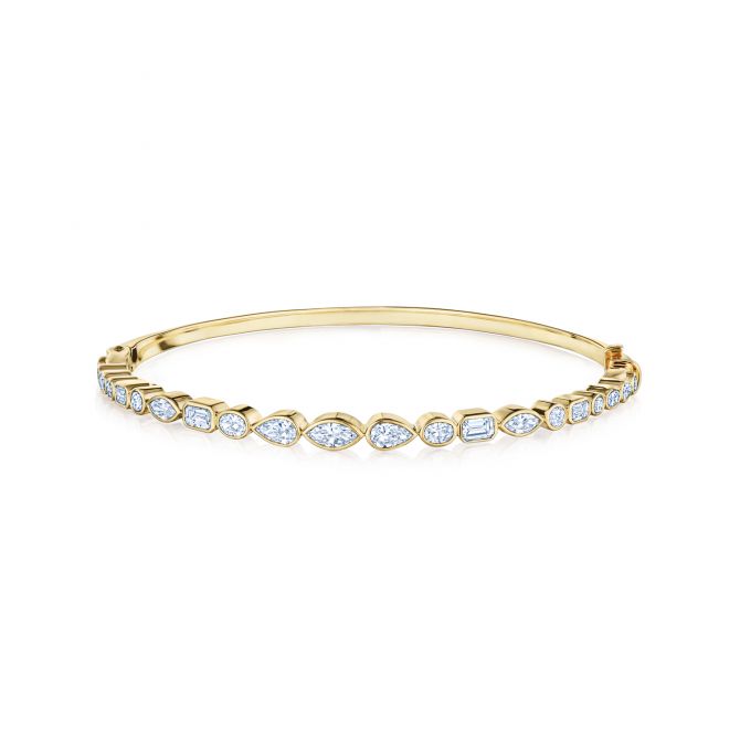 Kwiat Portofino Mixed Shape Diamond Bangle in Yellow Gold