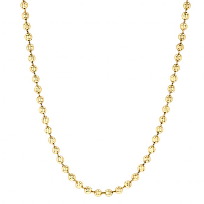 Roberto Coin Yellow Gold Ball Chain, 18"