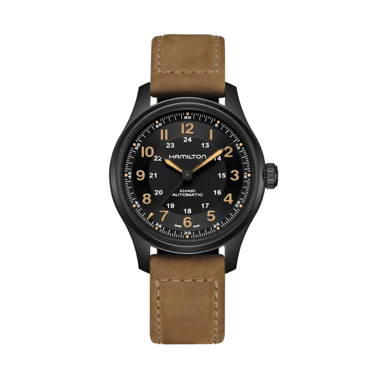 Hamilton Khaki Field Titanium Automatic 42mm Men's Watch, Orange and ...