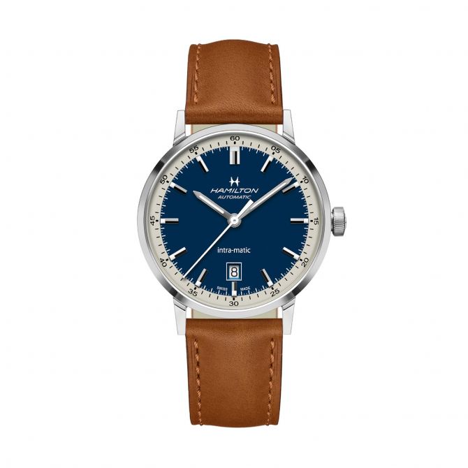 Hamilton American Classic Intra-Matic Automatic 40mm Men's Watch, Blue