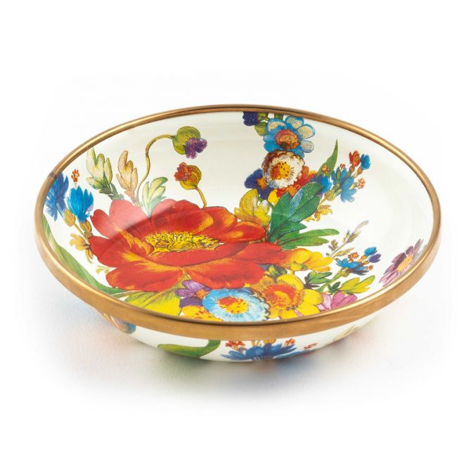 MacKenzie-Childs Flower Market Dipping Bowl, White