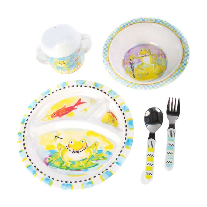 MacKenzie-Childs Frog Toddler's Dinnerware Set