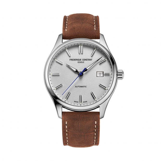 Frederique Constant Classic Index Automatic 40mm Watch, Silver Dial