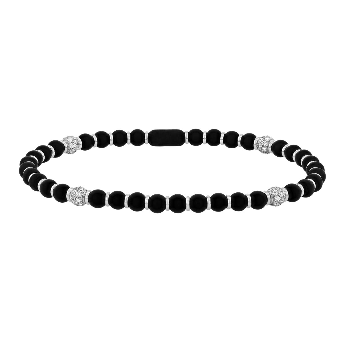 Men's Sfera Black Matte Ceramic Bracelet