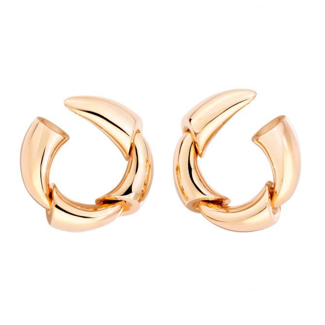 Vhernier Calla Yellow Gold Hoop Earrings