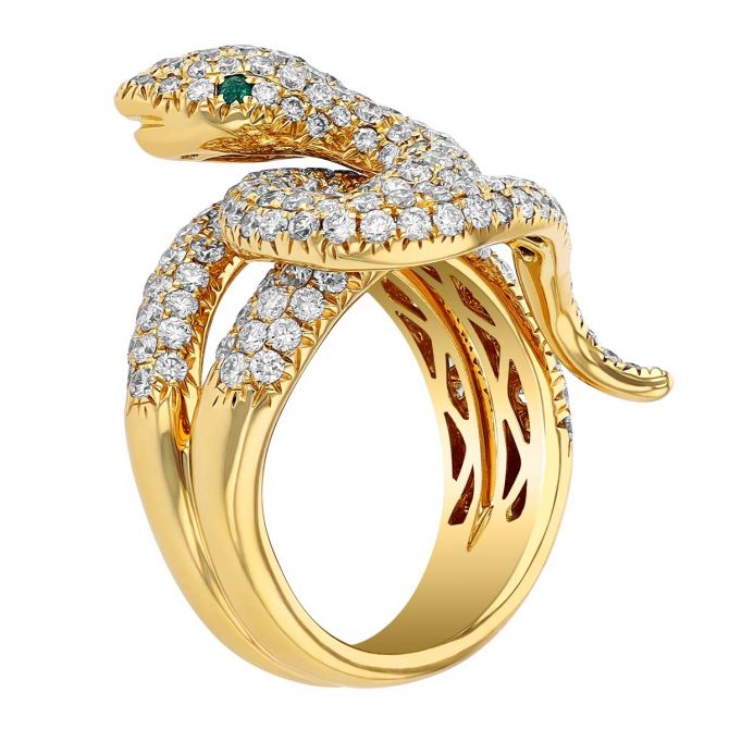 Precious Stone Snake Ring | Snake Fashion™