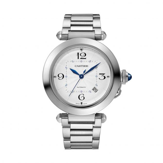 Cartier Pasha de Cartier 41mm Watch Silver Flinque Dial