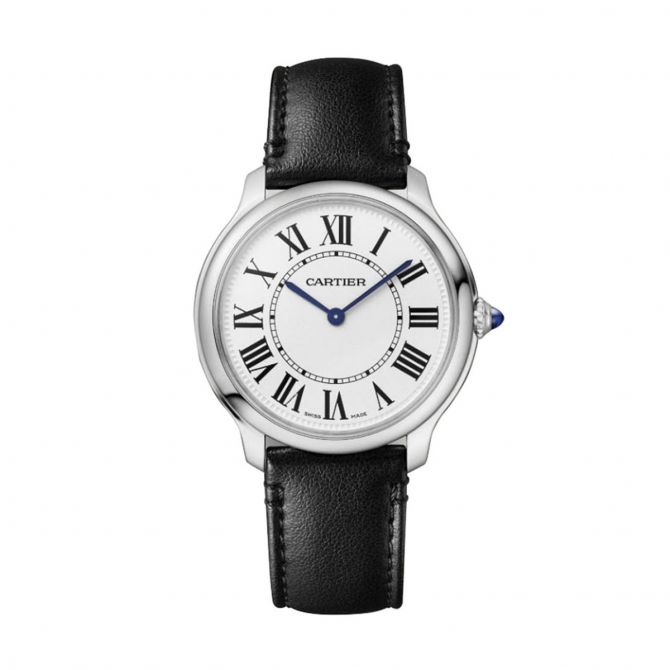 Cartier Ronde Must de Cartier 36mm Watch, Sandblasted Silvered Dial