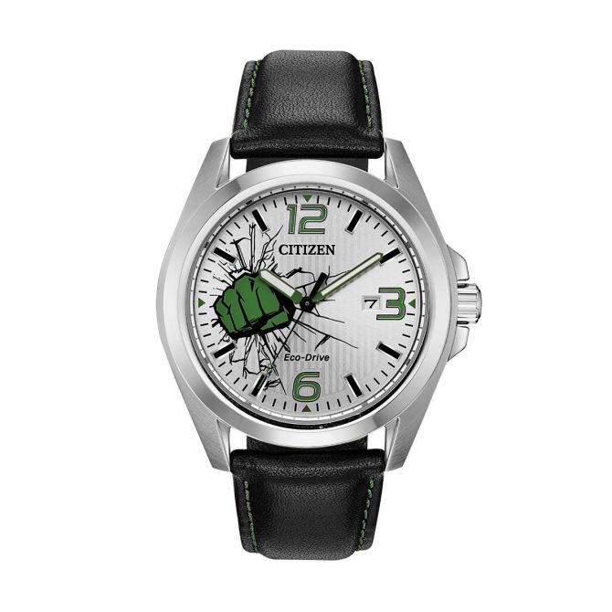 Citizen Marvel The Hulk 45mm Watch, Green and Silver Tone Accent Dial