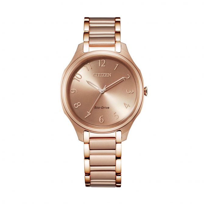 Citizen Drive 35mm Watch, Blush Pink Gold Tone Dial