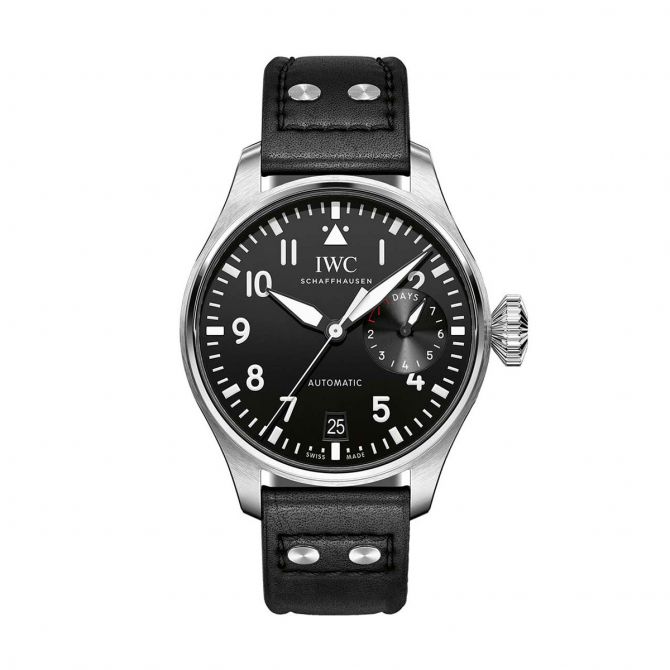 IWC Schaffhausen Big Pilot's 46.2mm Watch, Black and White Dial