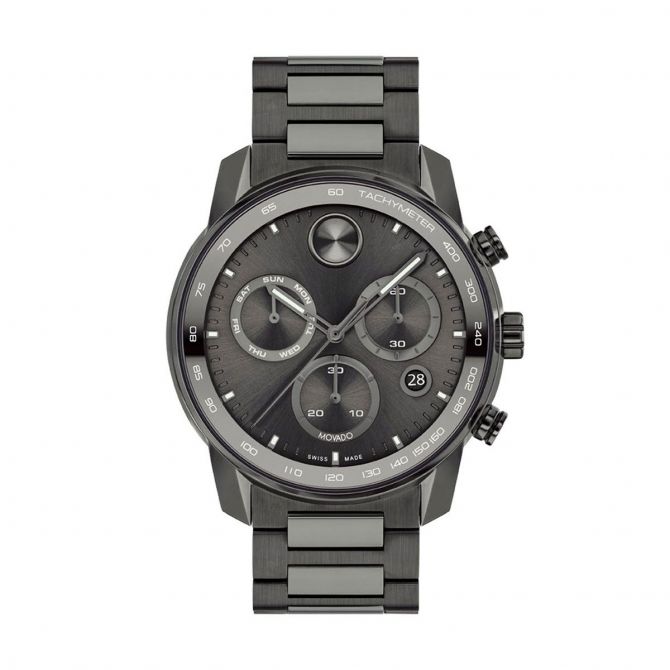 Movado BOLD Verso 42mm Watch, Gunmetal Black Dial