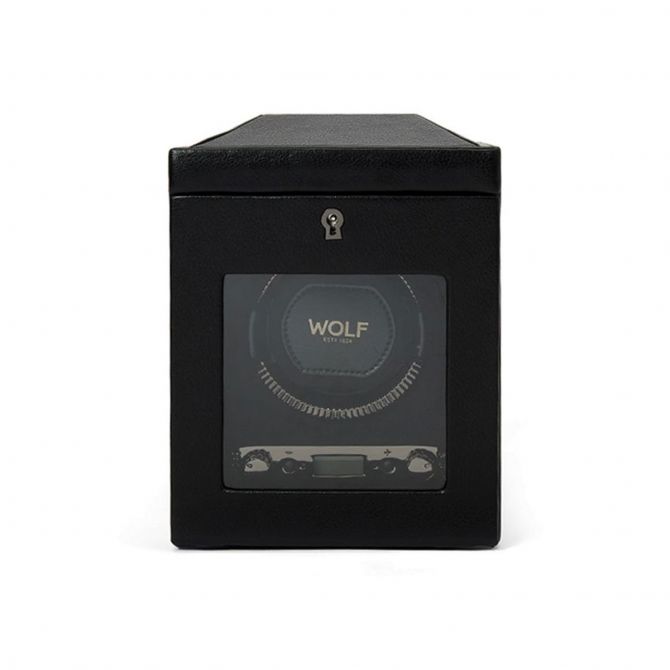 WOLF Single Watch Winder, British Racing Black