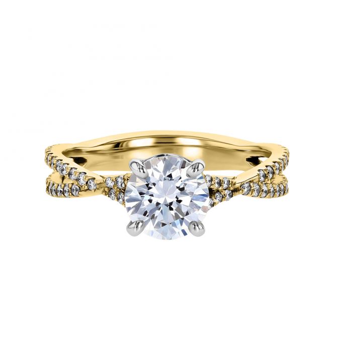 Criss cross online engagement ring setting