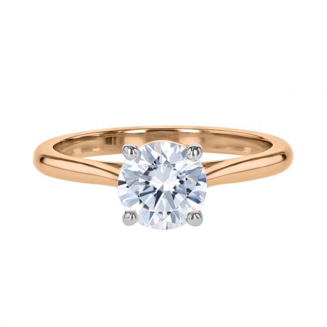 18K Gold New Aire Solitaire Engagement Ring Setting