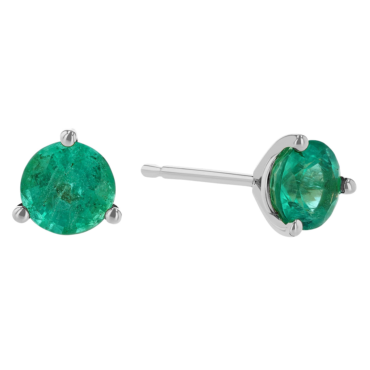 Emerald Heart Stud Earrings - Uniquelan Jewelry