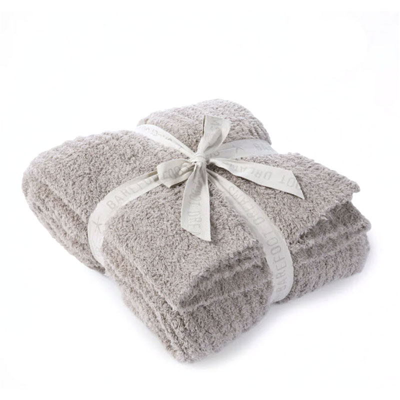 Barefoot Dreams CozyChic Ribbed Throw, Sand | B463-67-OS | Borsheims