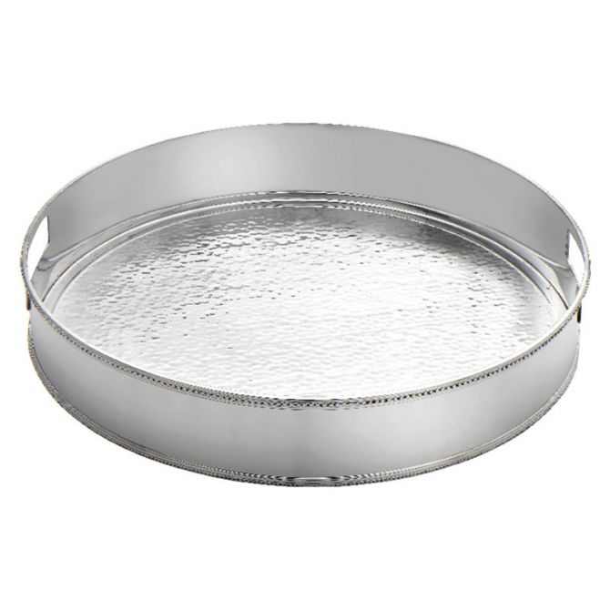 Reed and Barton Hammered Antique Round Tray