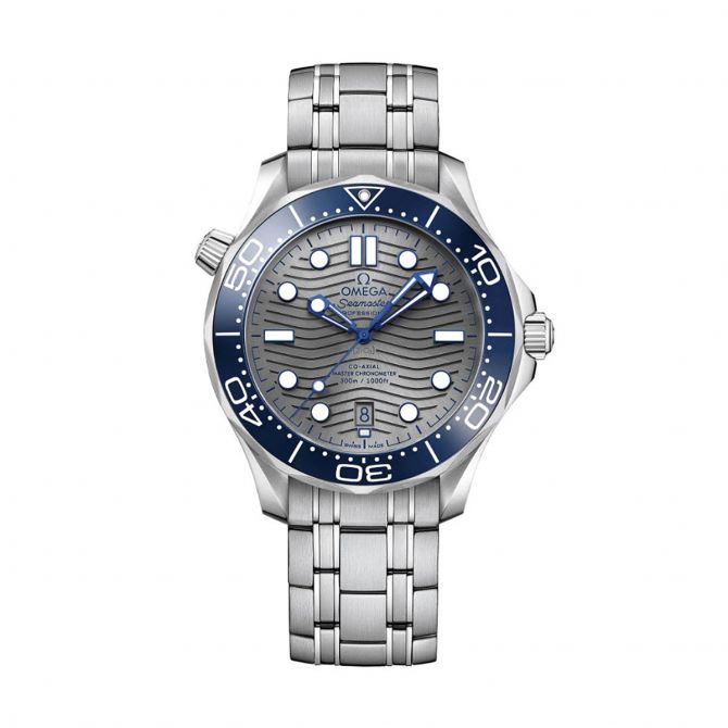 Omega Seamaster Diver 300M 42mm Men's Watch, Grey Pattern Dial