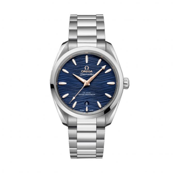 Omega Seamaster 34mm Women's Watch, Blue Wave Dial