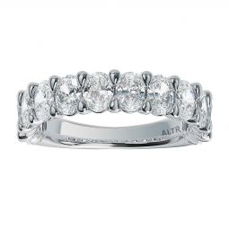 ALTR Lab Grown Oval Diamond Wedding Band in White Gold 2.85 cttw