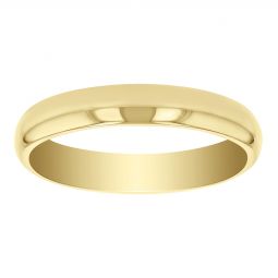 14K 3mm Yellow Gold Low Dome Comfort Fit Wedding Band