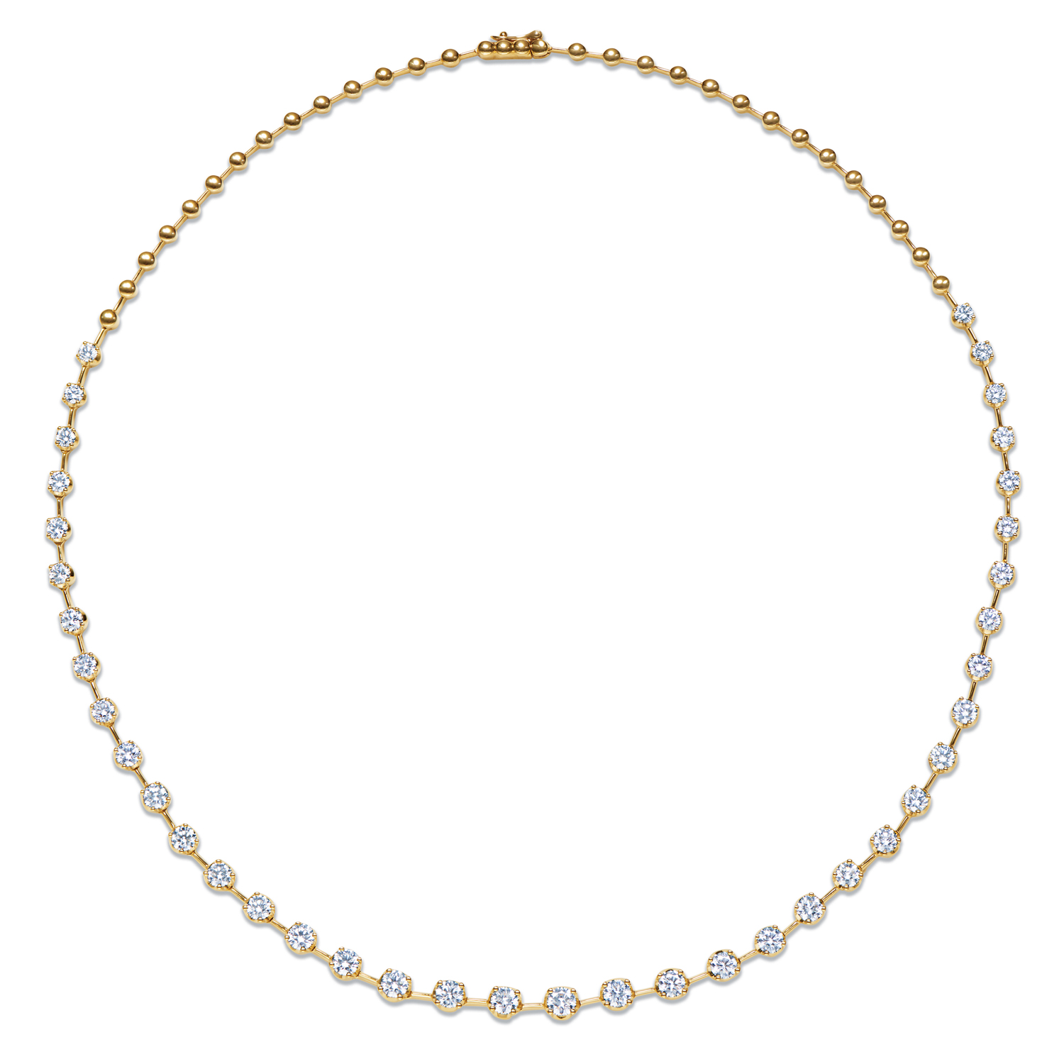 Kwiat Starry Night Diamond Riviera Collar Necklace in Yellow Gold, 15 ...