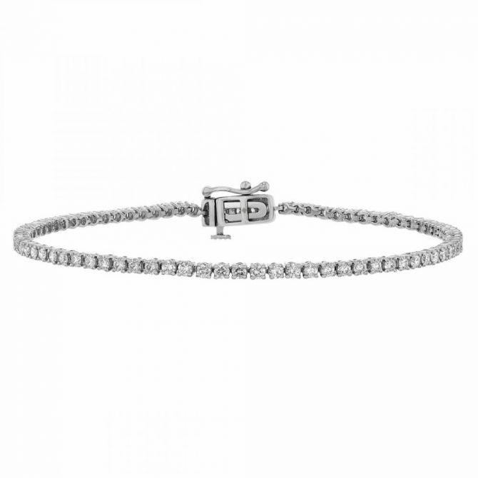 Borsheims Signature Collection Diamond Tennis Bracelet in 14K Gold, 1 cttw, 7"