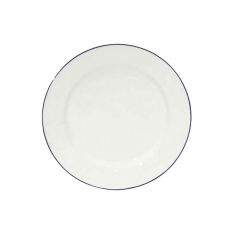Costa Nova Beja White and Navy Blue Dinner Plate