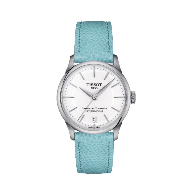 Tissot Chemin Des Tourelles Powermatic 80 34mm Women's Watch, White Dial