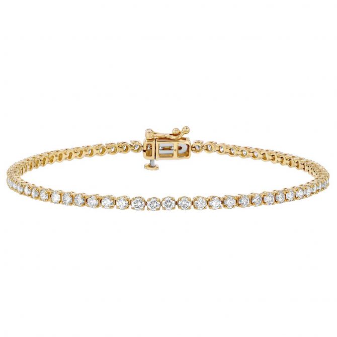 Borsheims Signature Collection Diamond Tennis Bracelet in 14K Gold, 3.00 cttw