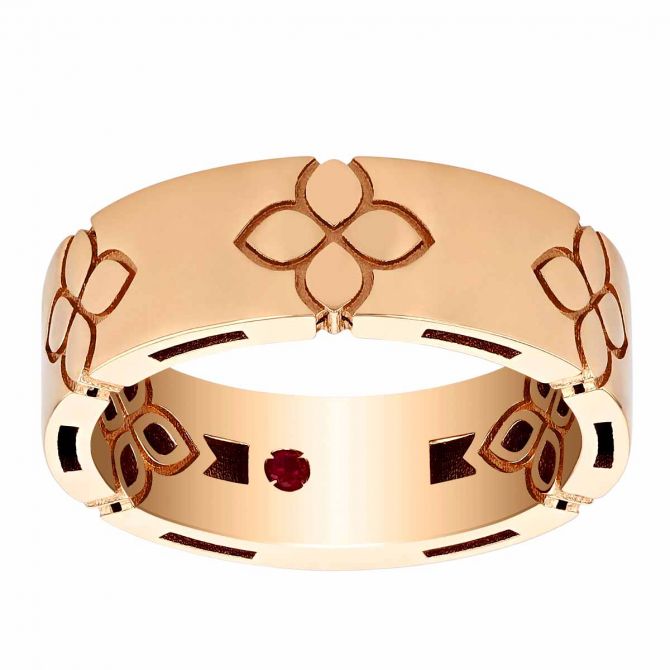 Roberto Coin Love in Verona 18K Gold Band Ring, Medium Width