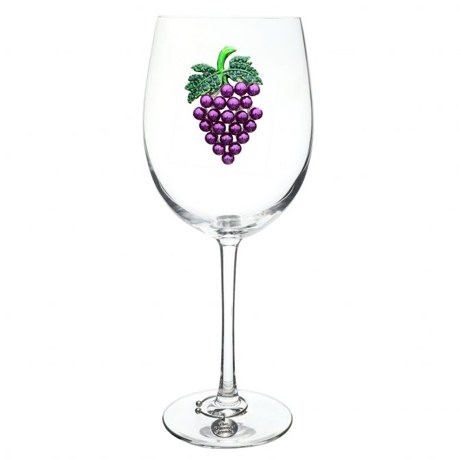 The Queens' Jewels Purple Grapes Stemmed Wine Glass