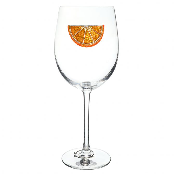 The Queens' Jewels Orange Slice Stemmed Wine Glass