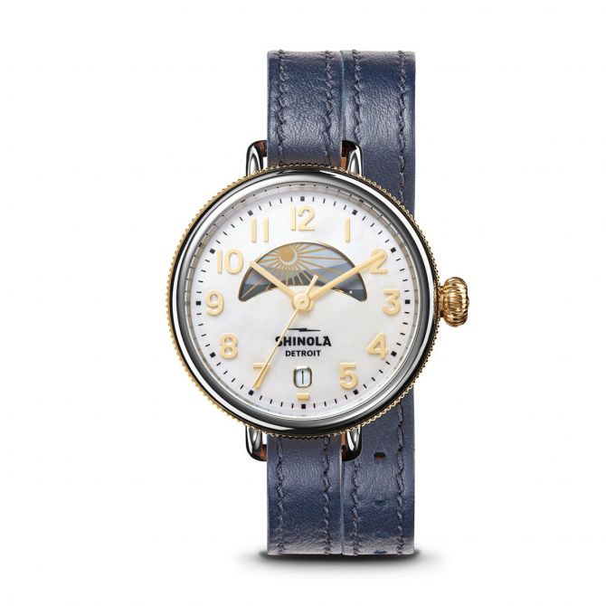 Shinola Birdy 38mm Watch, Mother of Pearl Dial