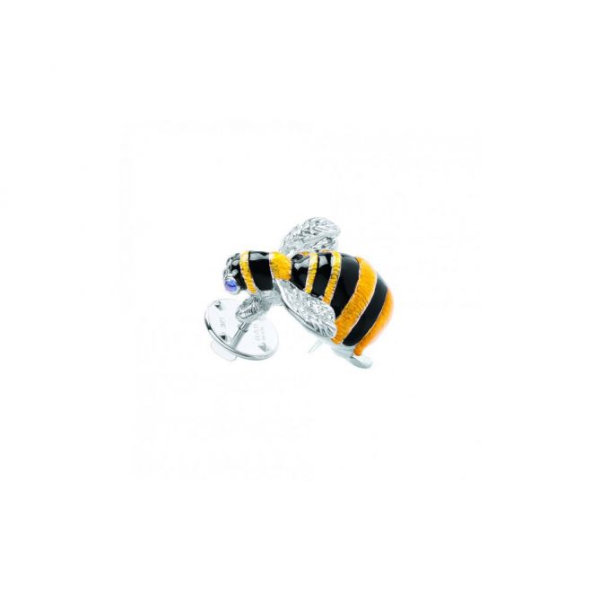 Deakin & Francis Sterling Silver & Enamel Bumble Bee Lapel Pin