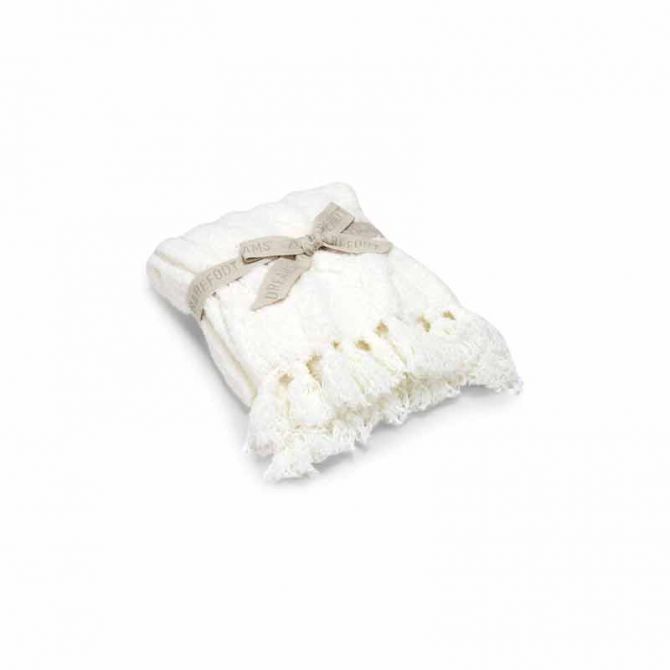 Barefoot Dreams CozyChic Cable Scarf, Pearl