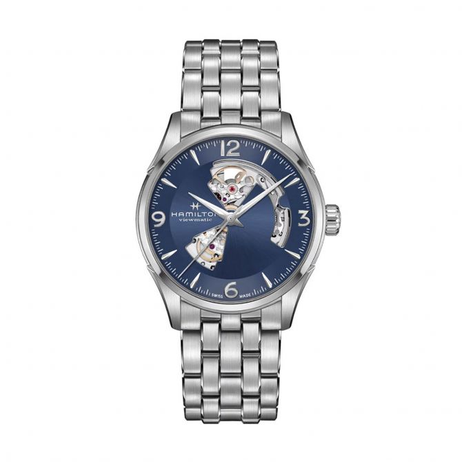 Hamilton Jazzmaster Open Heart Automatic 42mm Men's Watch, Blue Dial